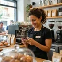 Elena texting on her phone